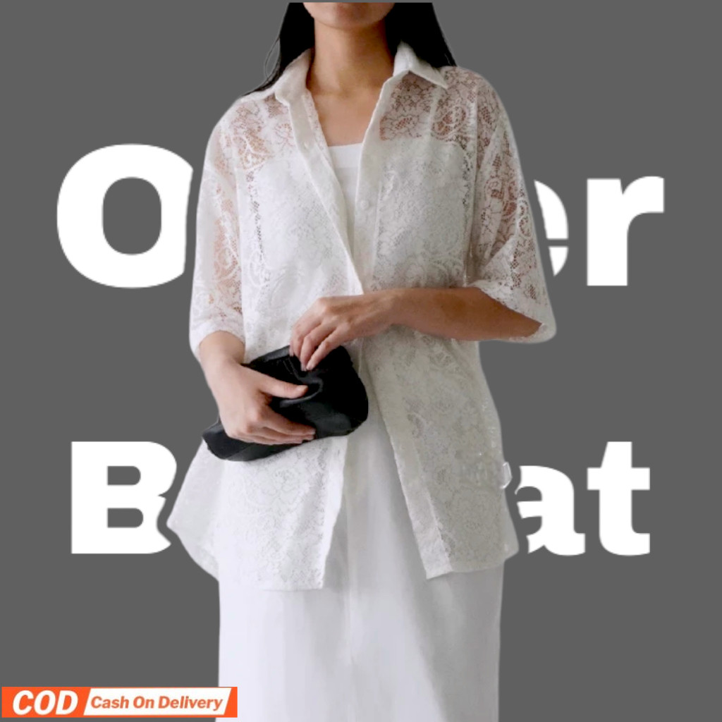 outer brokat | outer brokat kondangan kekinian | outer brokat premium | putih
