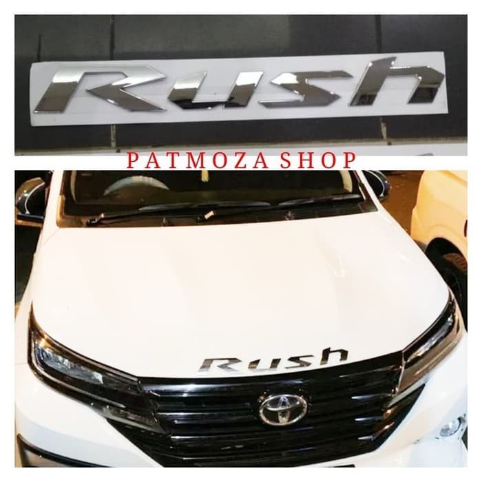 emblem logo kap mesin TOYOTA RUSH CHROME