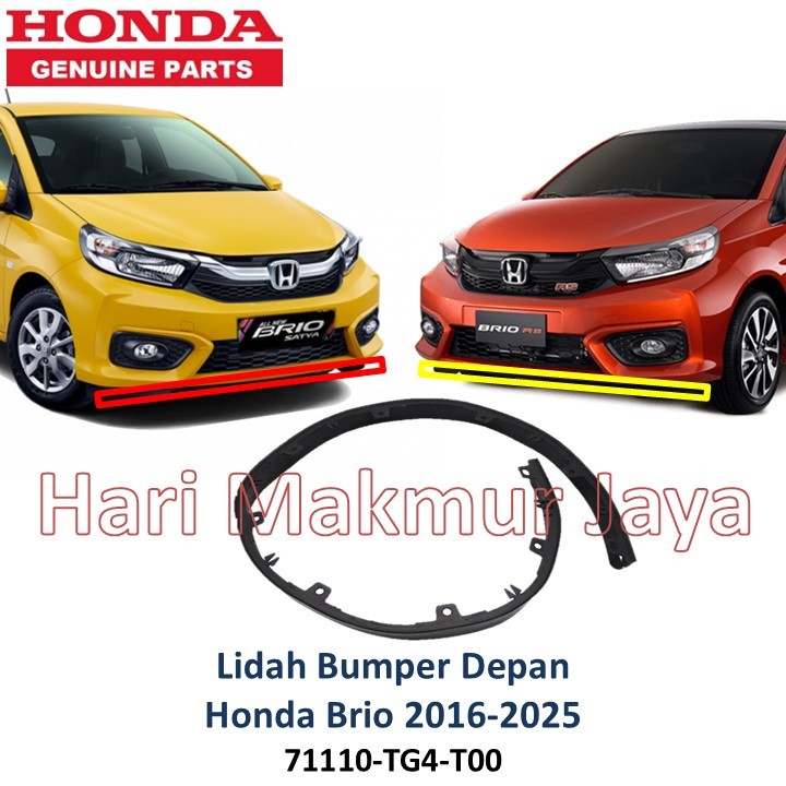 Karet Lidah bawah Bumper bemper depan Honda BRIO 2016 2017 2018 2019 2020 2021 2022 2023 2024 2025