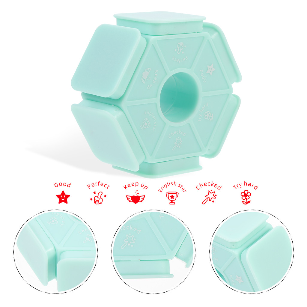 

Teacher's Seal Plastic English Stampers Small Stamps for Light Green Primary School