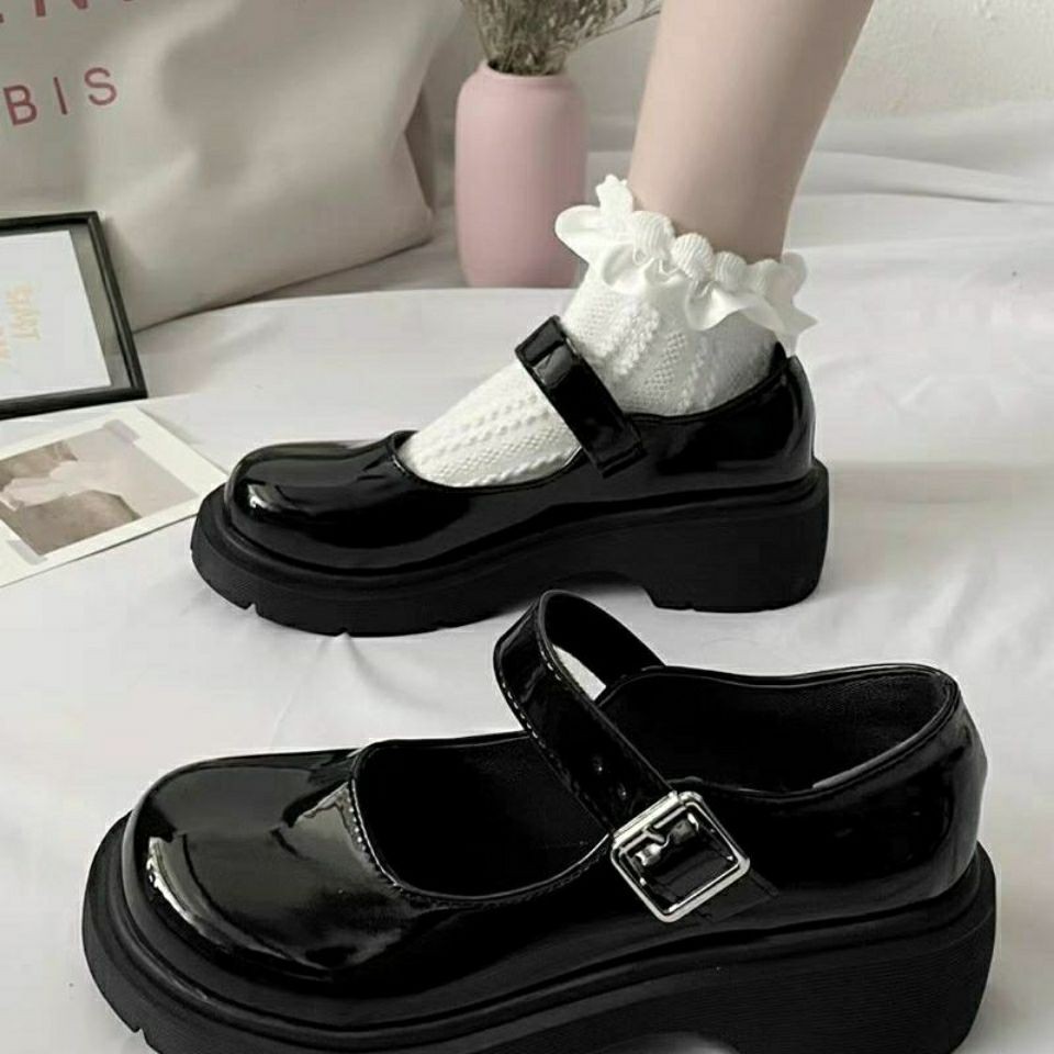 

Fashion Lolita Shoes Women Japanese Style Mary Jane Shoes Girls School Students JK Uniform Shoes Buckle Strap Platform Loafers