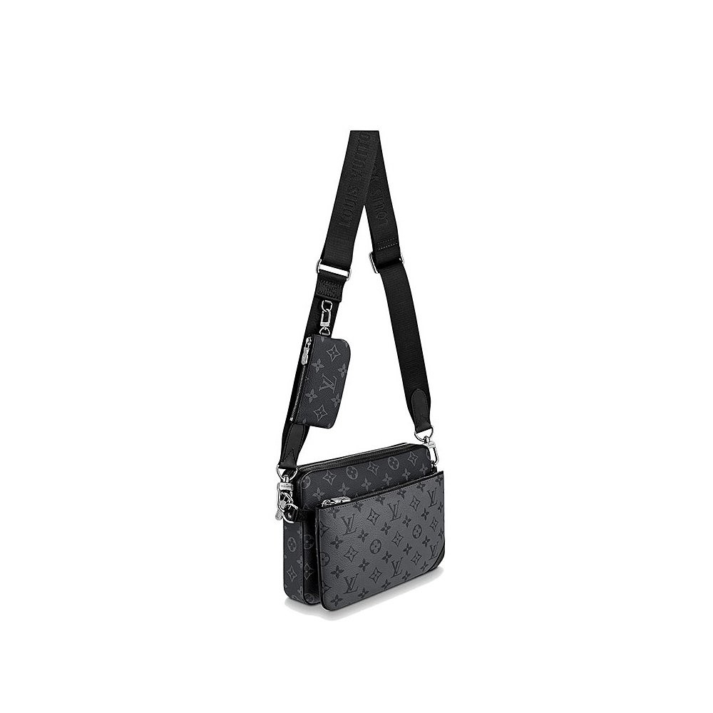 Louis Vuitton TRIO Men's Messenger Bag Old Flower Canvas