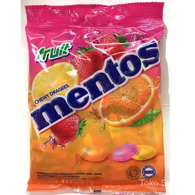 

PERMEN MENTOS RASA BUAH 135gr 135 gr 1 BUNGKUS ISI 50 BUTIR - pcs pak fruit candy fruty