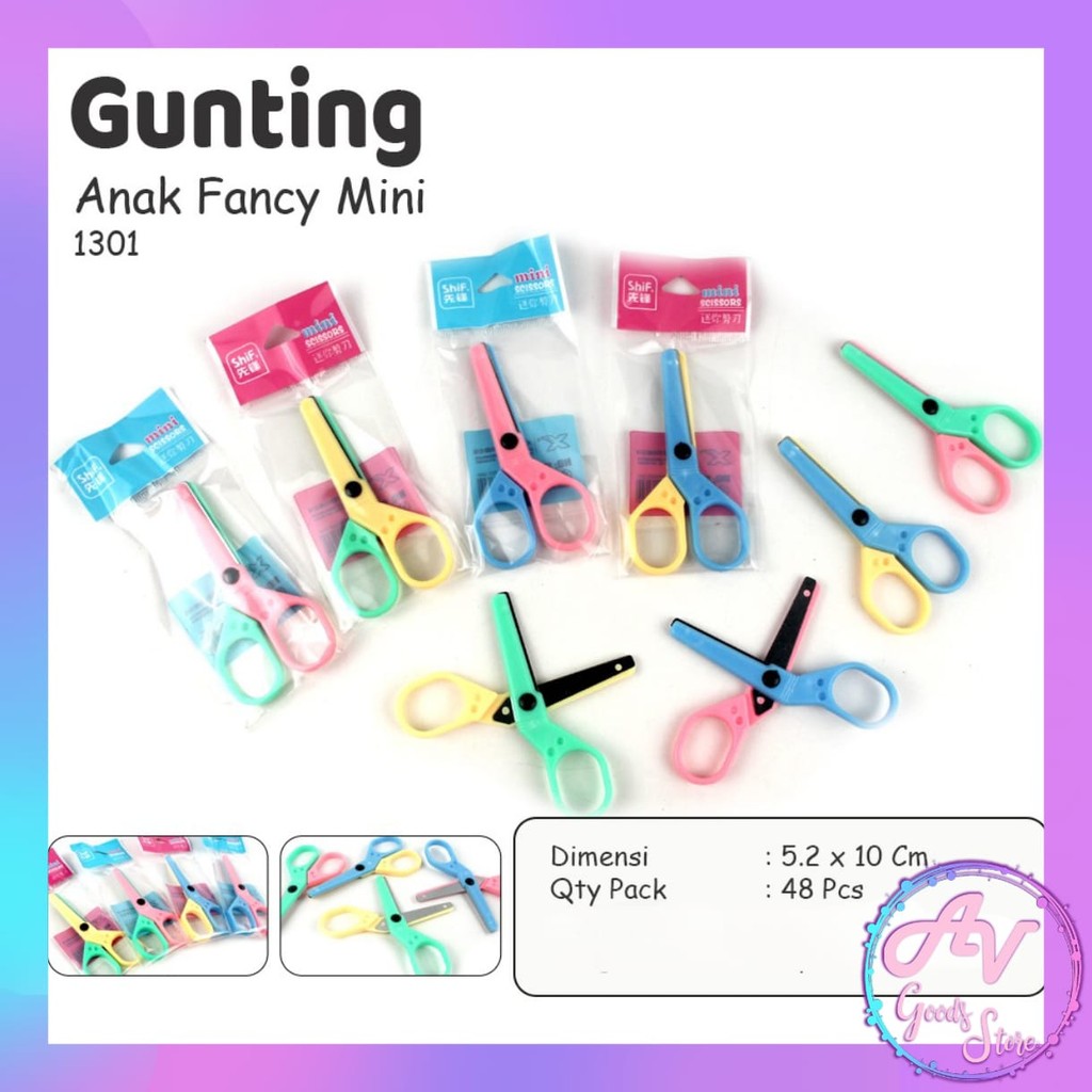 

Gunting Anak Mini 1301 / Gunting Kertas Serbaguna / Gunting Kecil / Pemotong Kertas