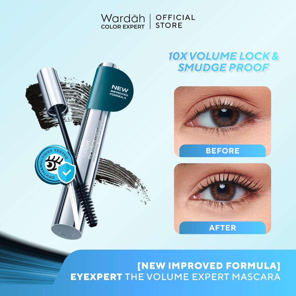 WARDAH EyeXpert The Volume Expert Mascara - Makeup - Maskara - Maskara Waterproof Anti Air - Maskara