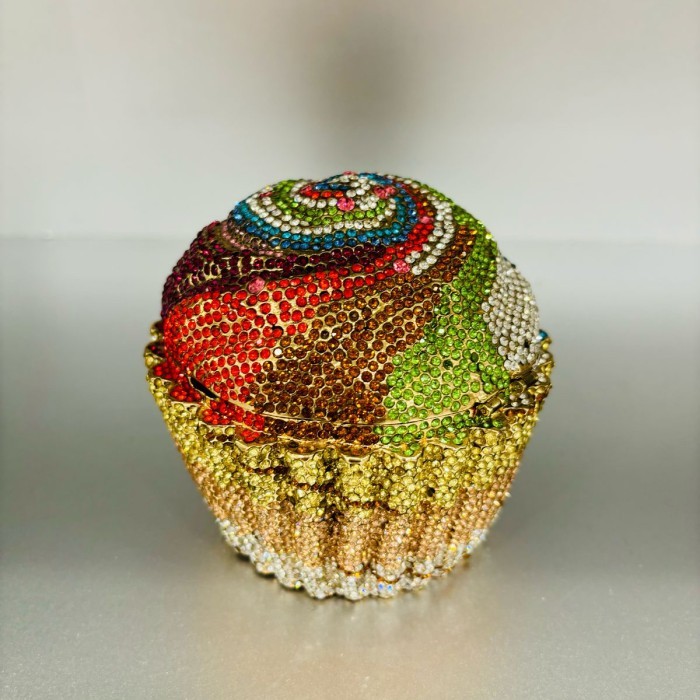 ROSSINI - Tas Pesta Swarovski / Clutch Swarovski / Tas Cupcake