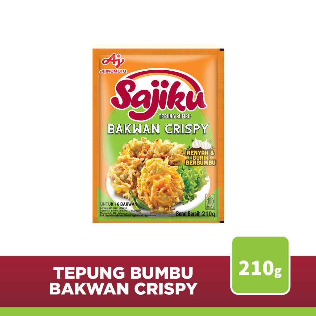 

JOSCELLY.ID AJINOMOTO Sajiku Tepung Bumbu Bakwan Crispy Sachet 210 gr