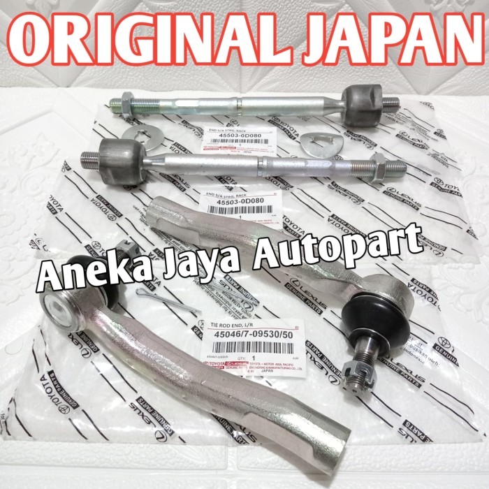 Tie rod end + 2pcs long tie rod rack end yaris new vios gen2 gen 2 ori
