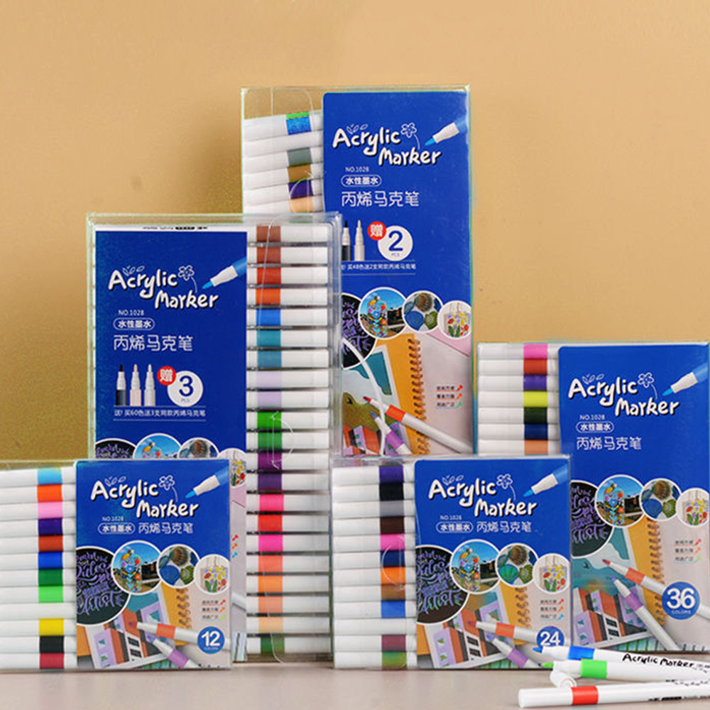 

【Dotding】Acrylic Marker Set Spidol Akrilik DIY Painting Spidol Pastel Pulpen Highlight Drawing Warna X037