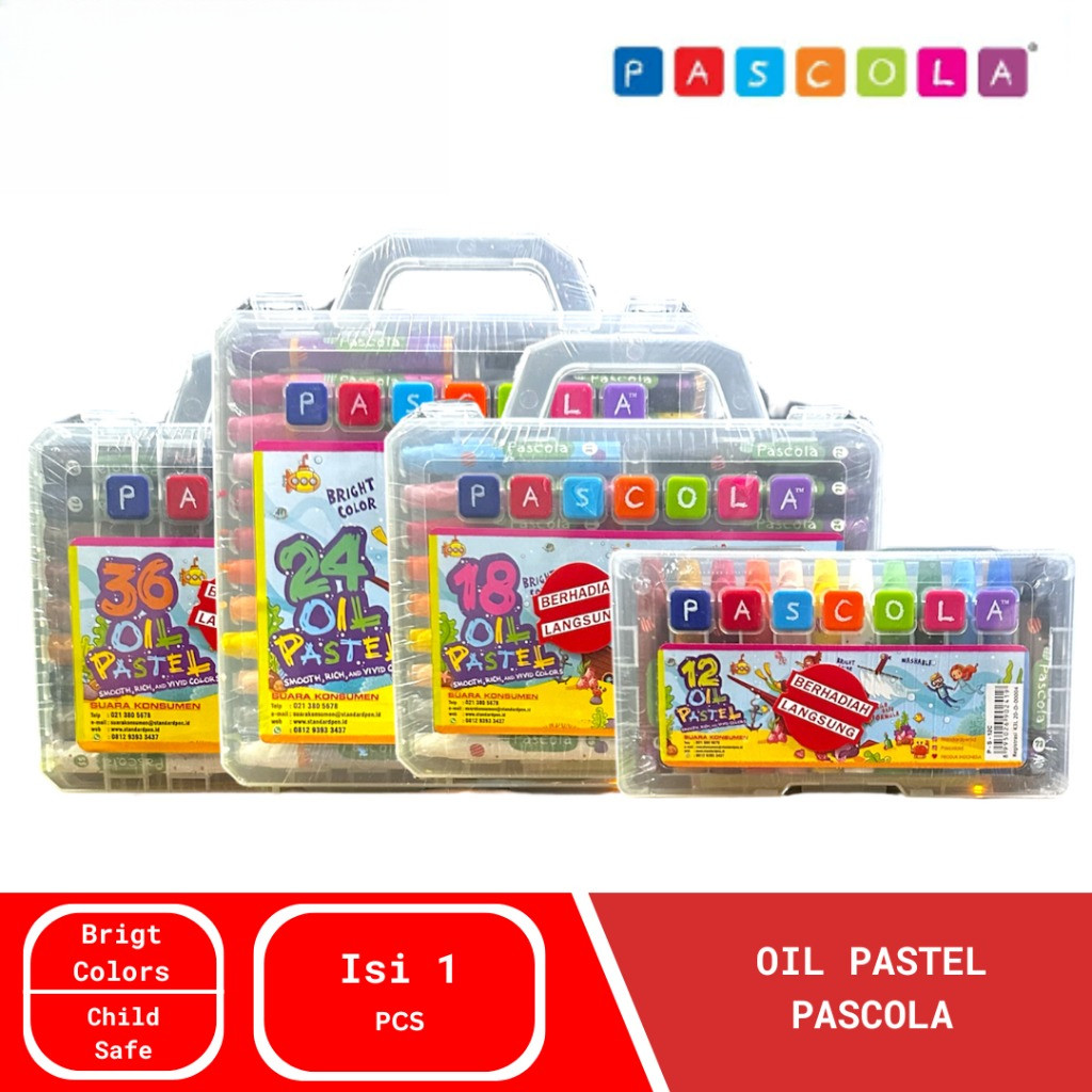 

Crayon / Oil Pastel PASCOLA 12 18 24 36 Warna (Set) Original