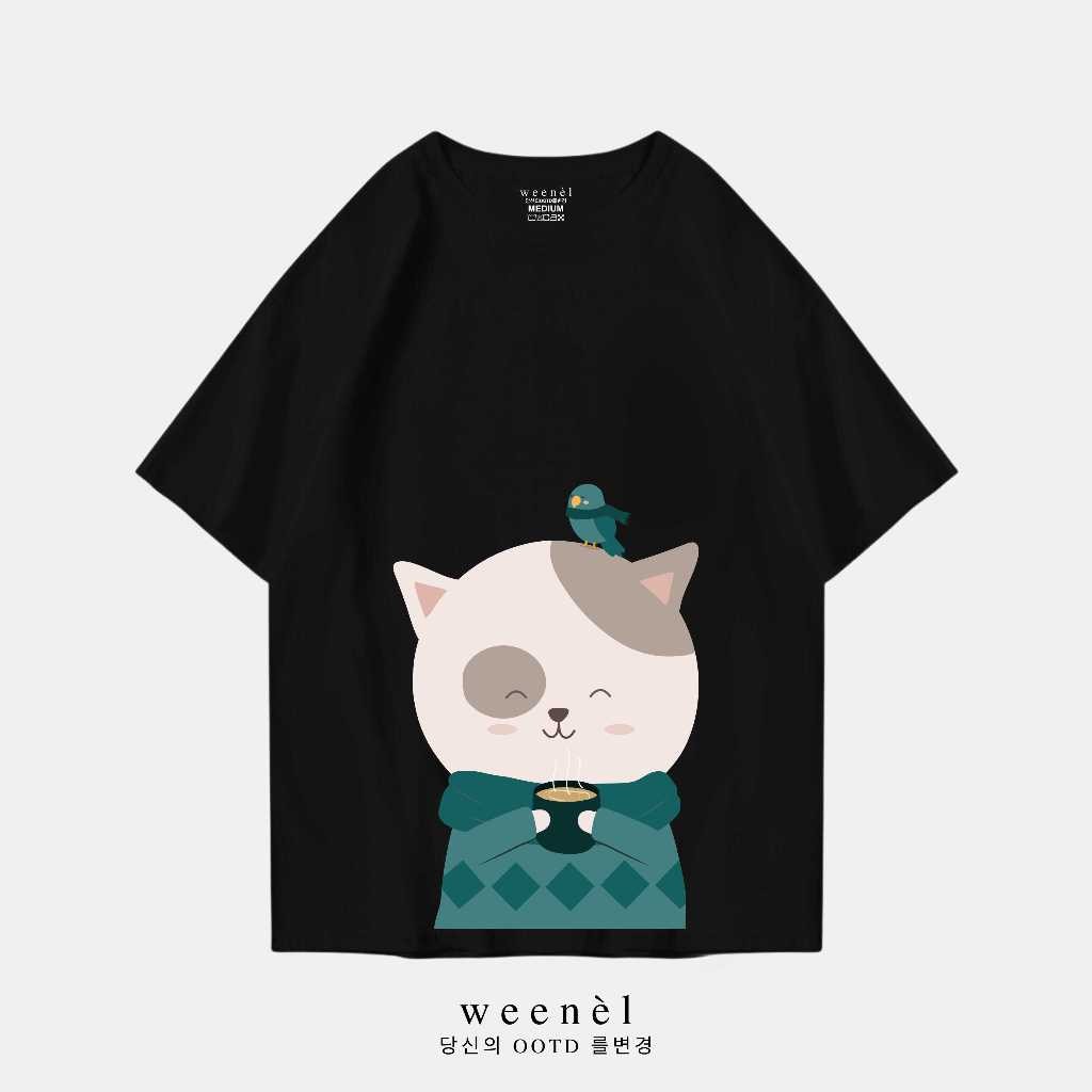 Weenel T-Shirt Oversize Winter Cat