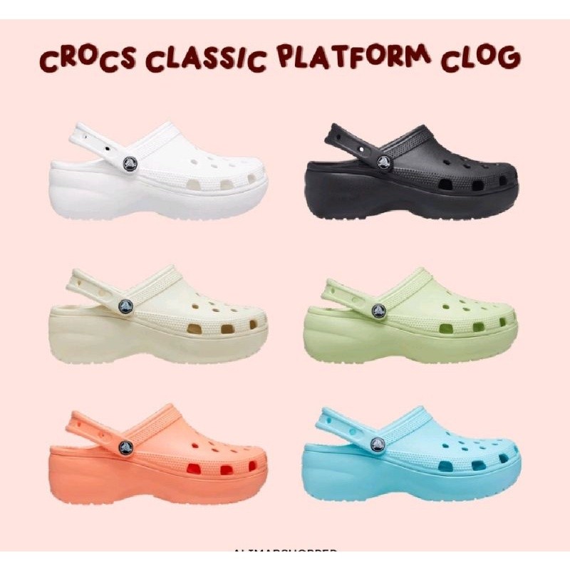 crocs Classic platform Clog / Sandal wanita Crocs platform clog / Crocs Platform Bae clog / crocs Pl