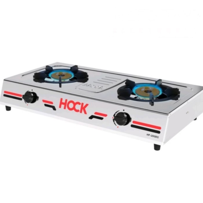 KOMPOR HOCK / KOMPOR GAS 2 TUNGKU ELEGANT GOLD STAINLESS HP-200EG