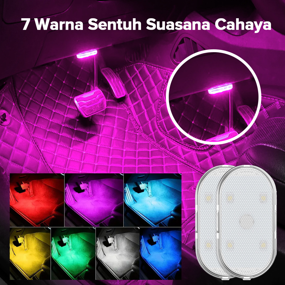 HOT DEALS LAMPU PLAFON MOBIL LAMPU LED DALAM MOBIL TOUCH LIGHT 12V CAR AMBIENT LIGHT MOBIL LAMPU