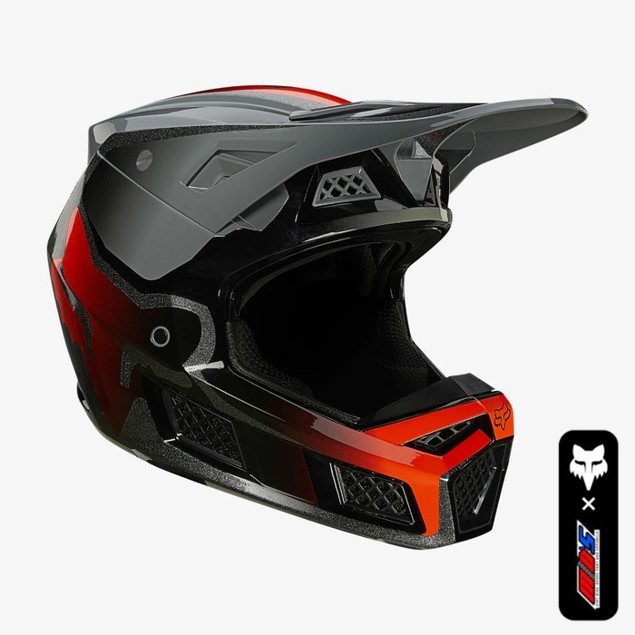 FOX Racing V3 RS Trice Helmet Mips Equipped Helm Motocross Dirt Bike [Steel Grey]