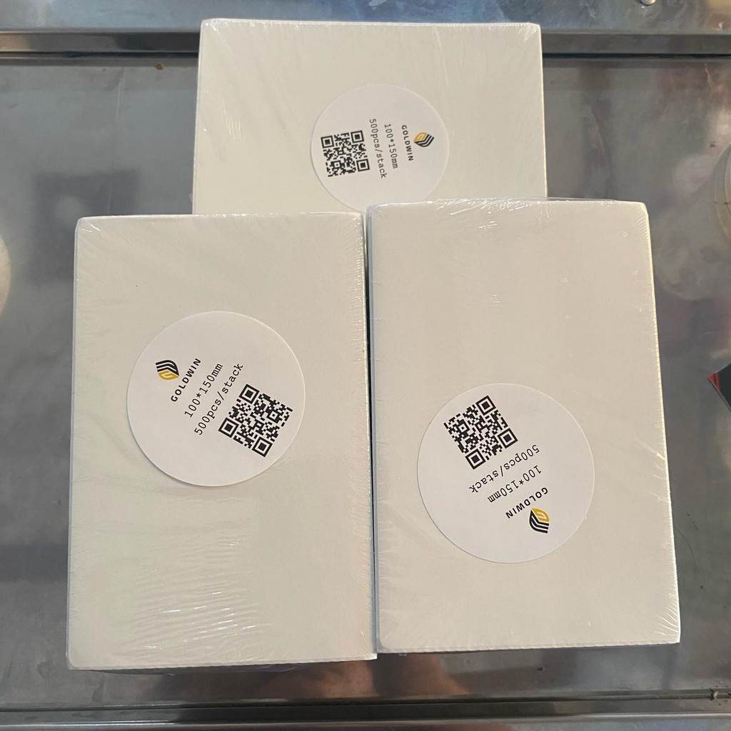 

Kertas Stiker Lebel AWB Golwin Lipat 100x150 A6 Isi 500lbr