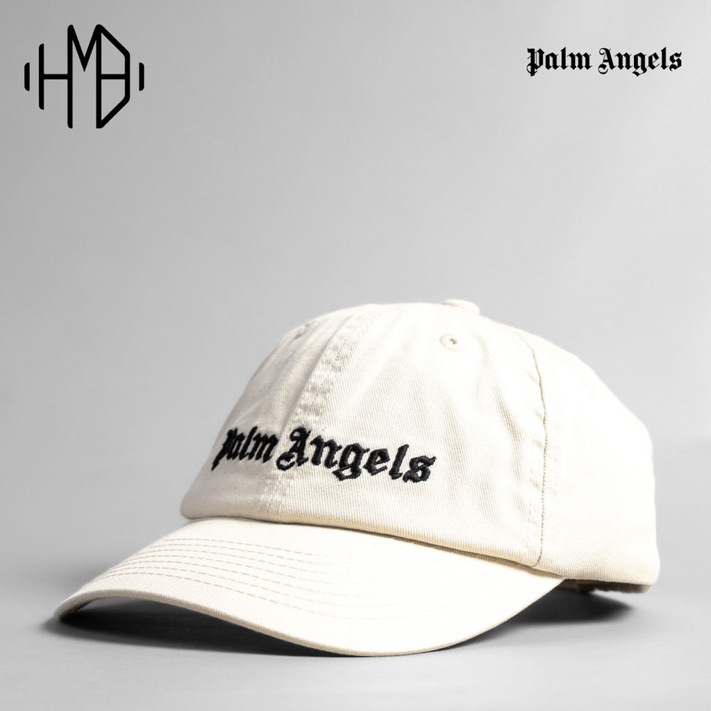 Palm Angels Classic Logo Cap Off White 100% Authentic