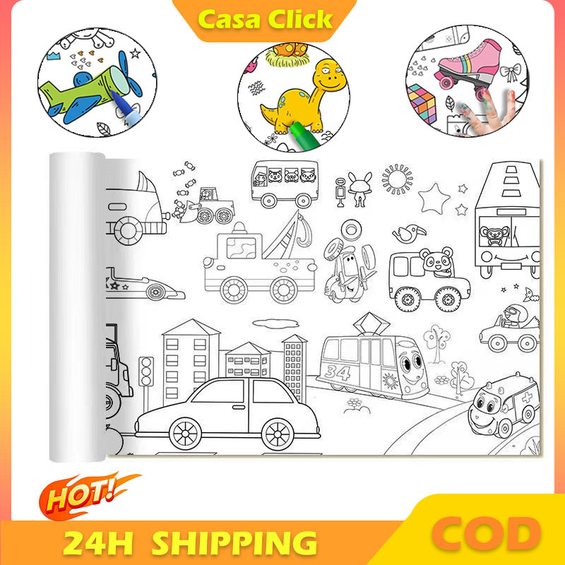 

(3 Designs) Giant Coloring Sheet Kertas Mewarnai Jumbo Anak Dan Besar Coloring Roll Paper