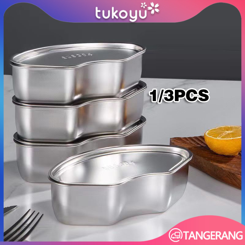 3pcs Set Mangkok Kukus Stainless Steel Food Grade Wadah Kukus Serbaguna Untuk Telur Sayur Nasi Anti 