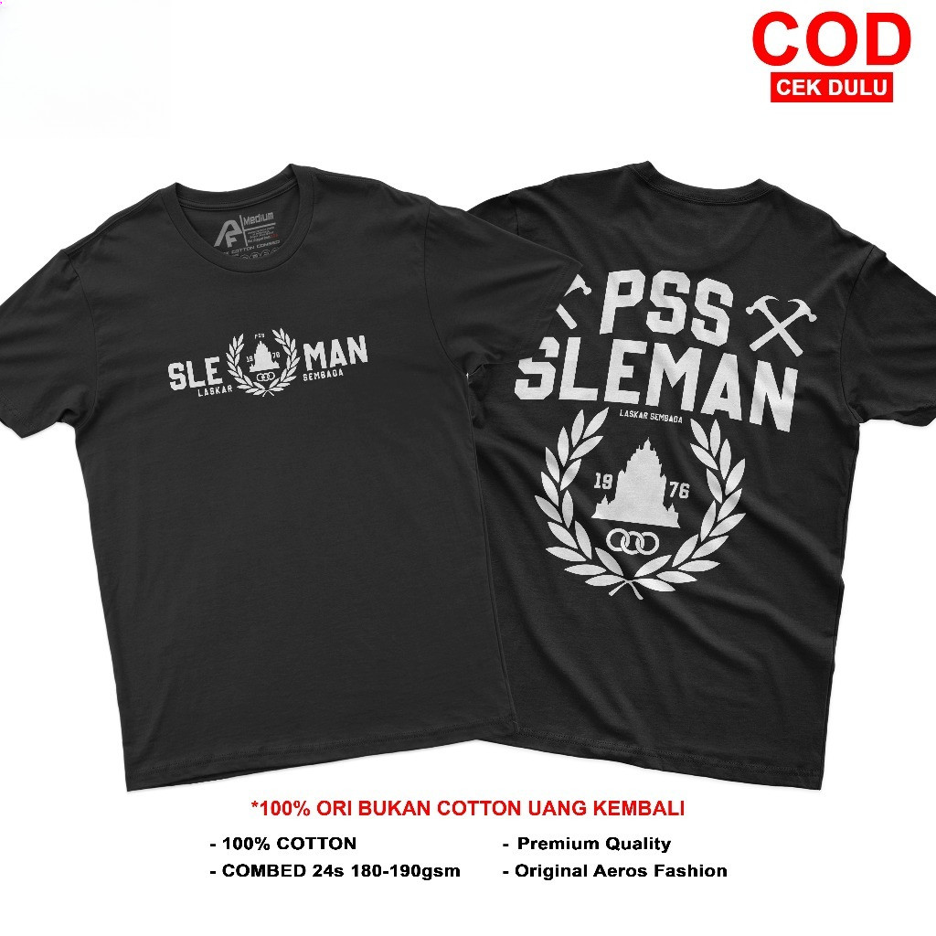 Kaos PSS Sleman Laskar Sembada 1976 Tshirt Football Cotton Combed 24s Unisex