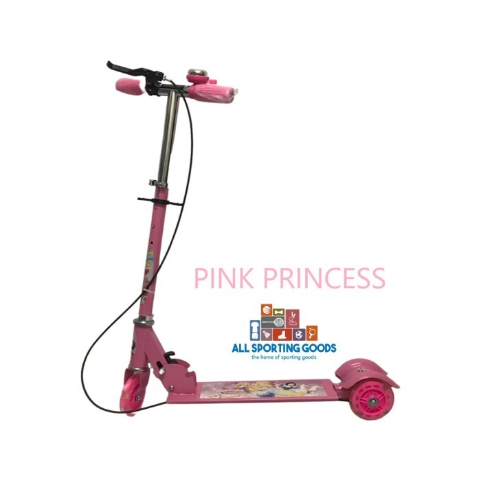Terlaris - Otoped Skuter Scooter Injak Anak Roda 3 Hot Grosir Sale - Pink Frozen