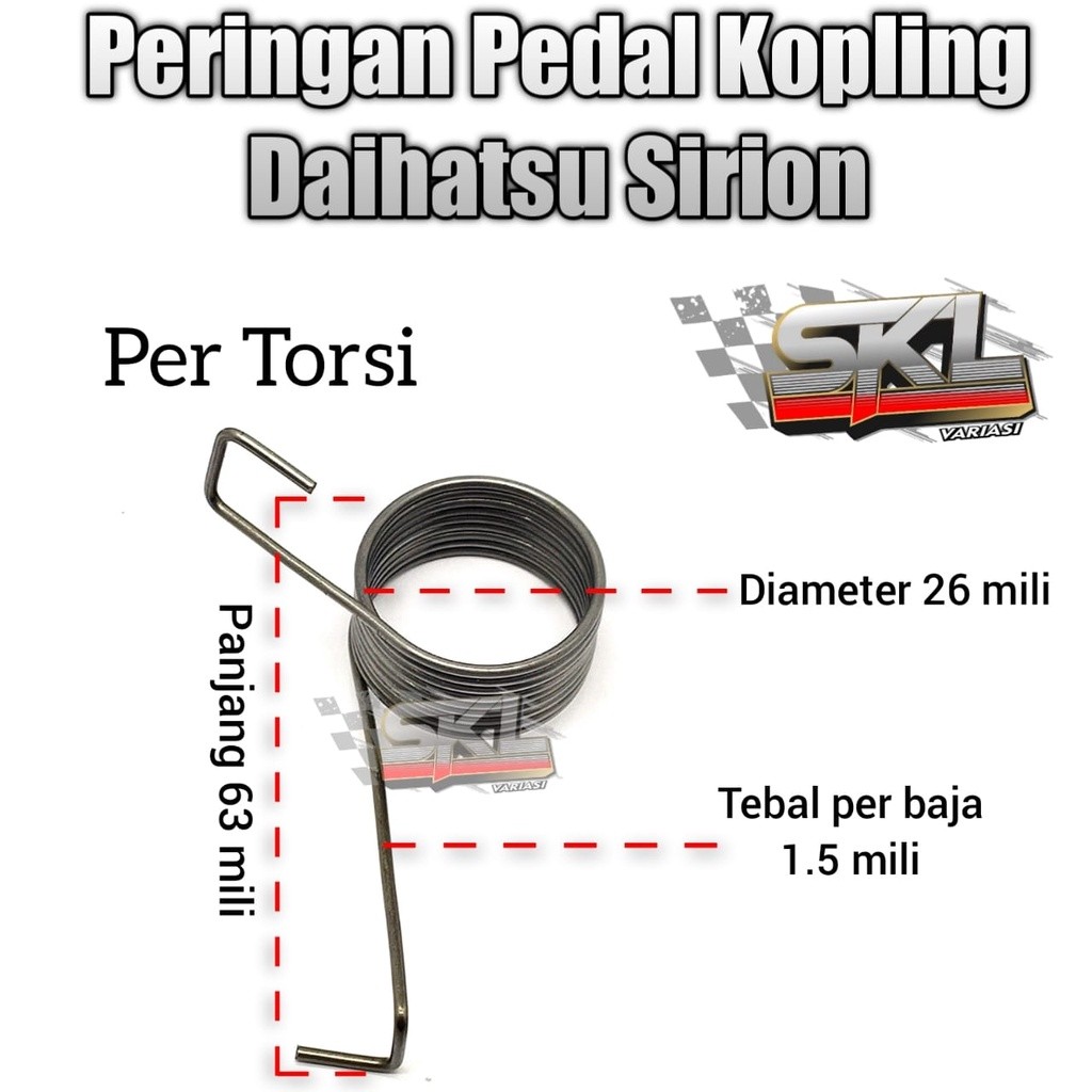 PUJEGANSHOP Peringan Kopling Sirion Peringan Pedal Kopling Pengenteng Kopling Sirion Per Torsi Sirio