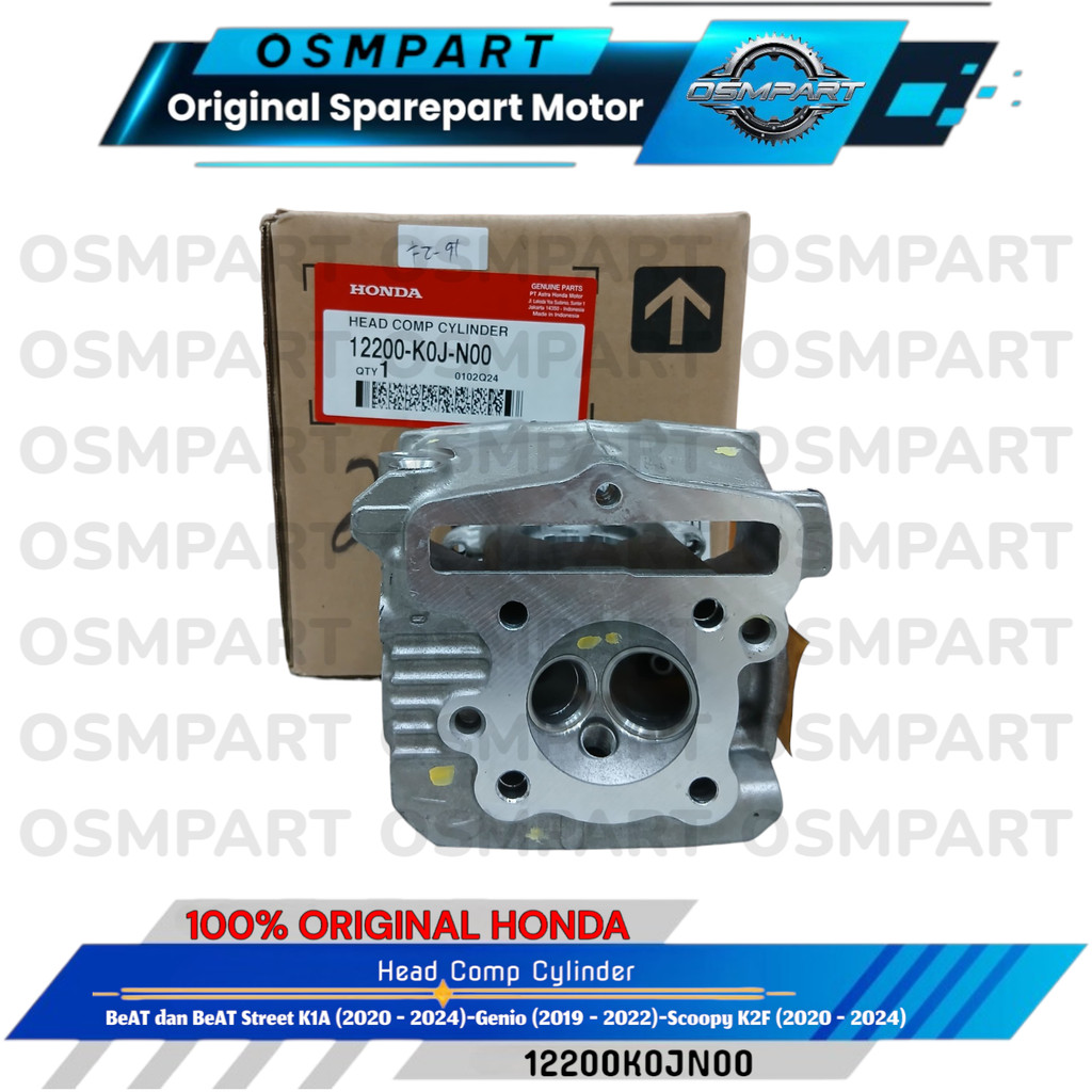 KEPALA CYLINDER SILINDER KOMP DEKSEL BEAT STREET K1A GENIO SCOOPY K2F HONDA 12200K0JN00 ORIGINAL