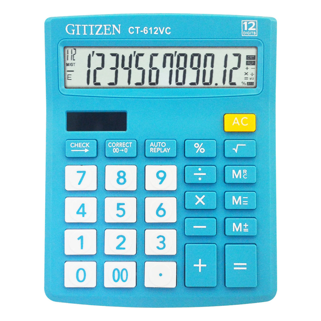 

KALKULATOR GTTTZEN CT-612VC Calculator Check And Correct Calculator 12 Digit Warna Warni CT-612VC