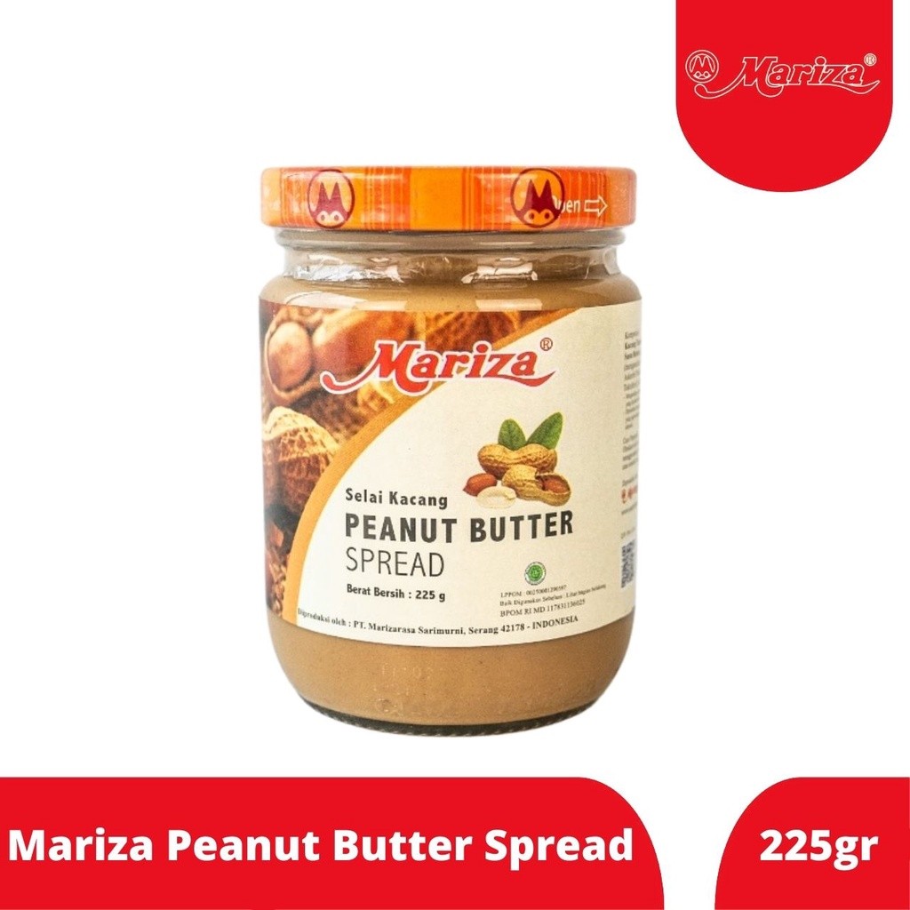 

225Gram Mariza Selai Kacang /Peanut Butter Spread Untuk Olesan Roti Halal