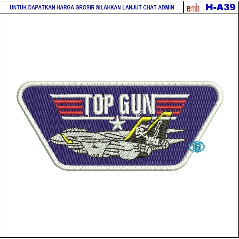 RAJA PATCH BORDIR LOGO H-A39 TOP GUN