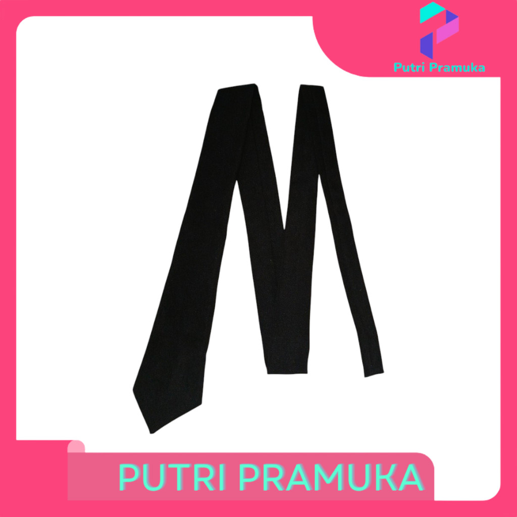 Dasi Hitam Panjang Polos 140cm Ospek