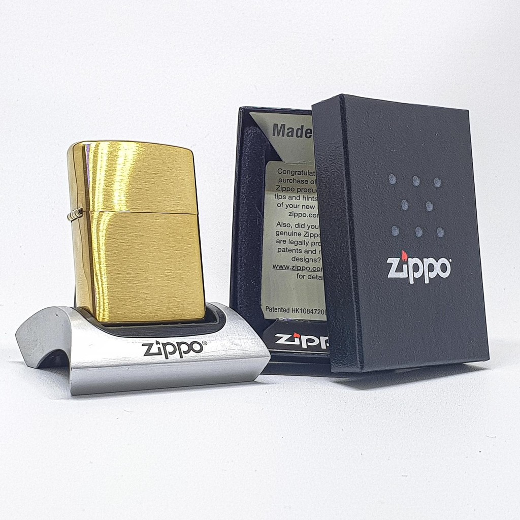 

Original Zippo Brushed Brass 204B Original Made In USA