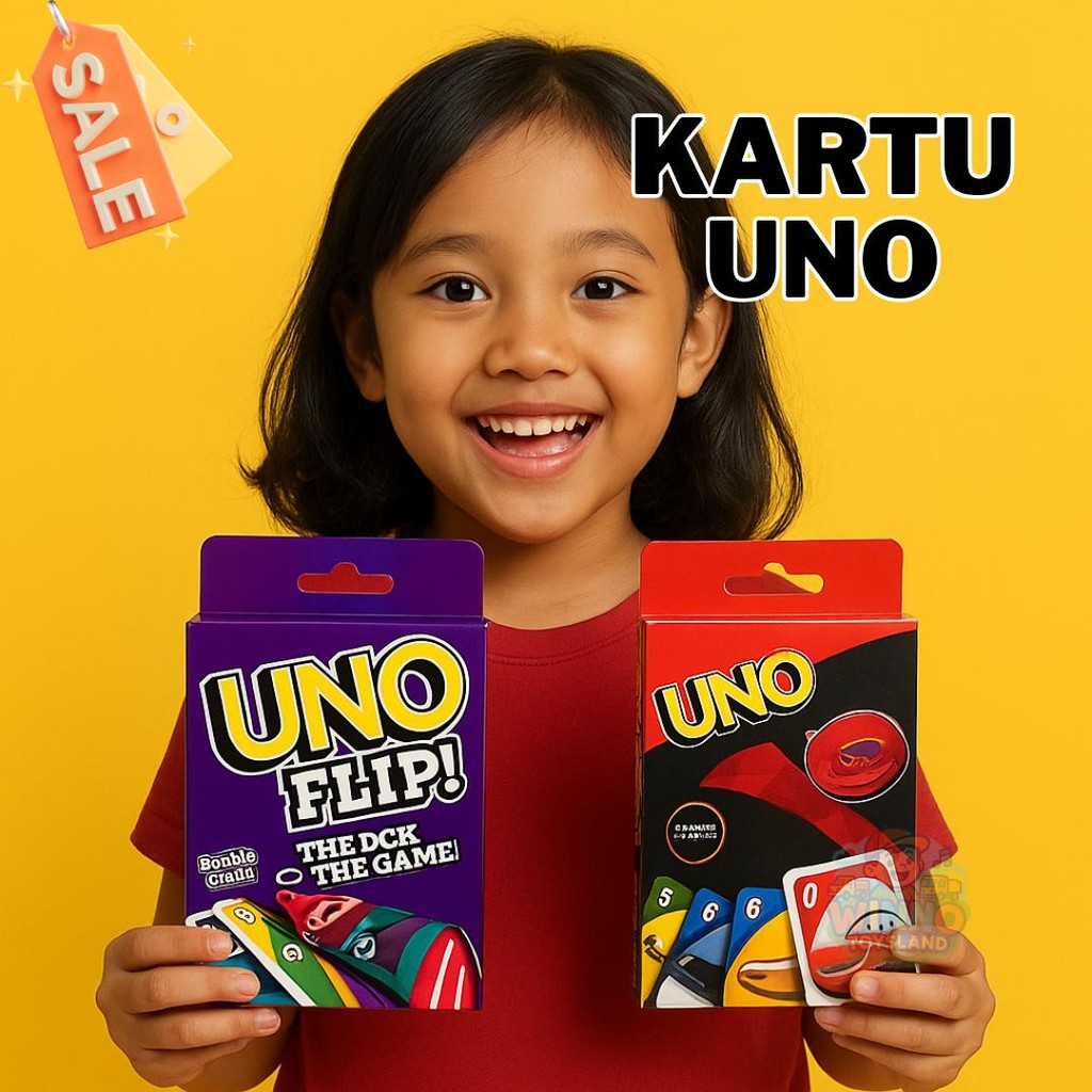 WINNO TOYSLAND - KARTU UNO FLIP No Mercy Kartu Game Seru Dewasa Anak Mainan Party Permainan Kartu