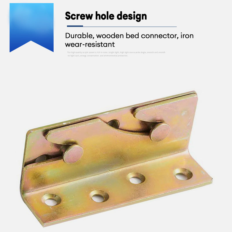 2.5cm Hak Ranjang 2 Lubang Dipan Siku Tempat Tidur Bayi Box Bed Fitting Engsel Skrup / CH