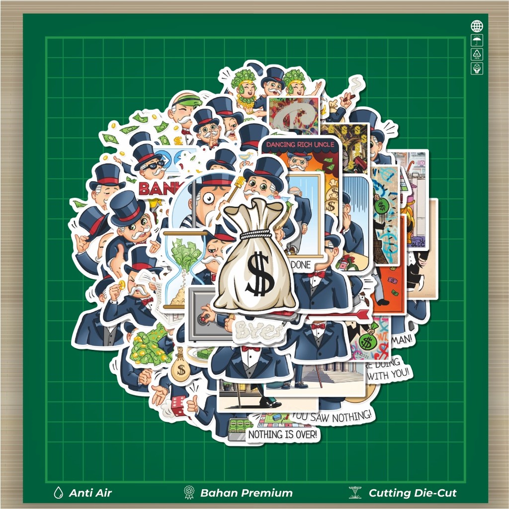 

HOT 50 PCS STIKER Game Monopoly 2 Stiker Fashion Cars Decal Dingin Kartu Album Custom Vinyl Anti Air- Sticker Aesthetic Buku Journal Koper Casing HP Tablet Laptop Helm Motor Botol Minum
