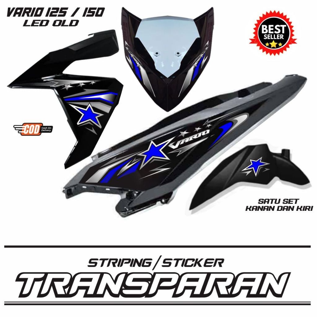 VARIASI STRIPING VARIASI TRANSPARAN BUAT MOTOR HONDA VARIO LED 2014 2016