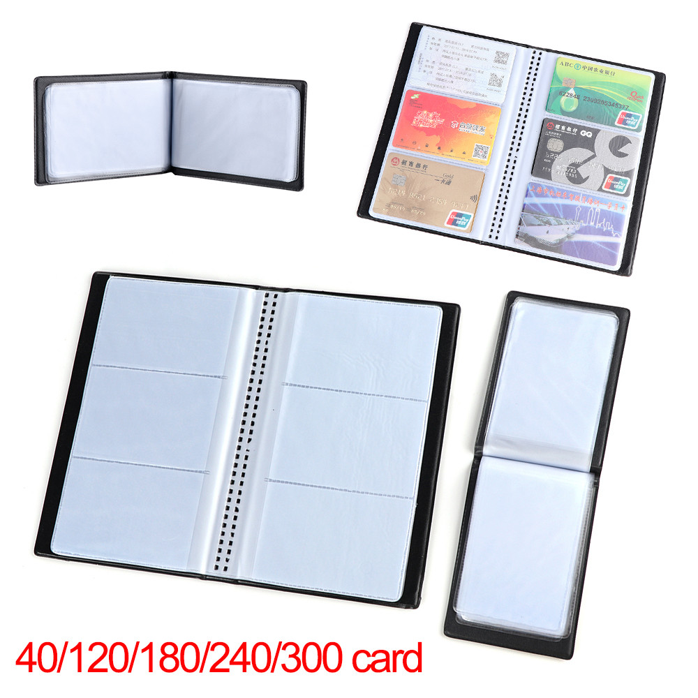 

40/120/180/240/300 Cards ID Credit Card Holder Book Case Organizer Leather Business Cards ID Credit Card Holder Case Cards Album