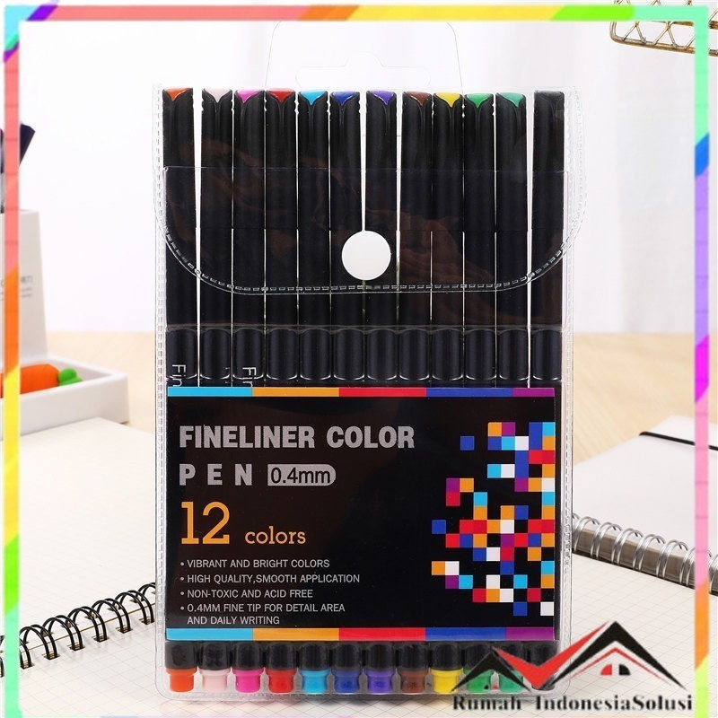 

- Tlevino Pena Warna Drawing Pen Fine Point Art Watercolor 0.4mm - TV4 -