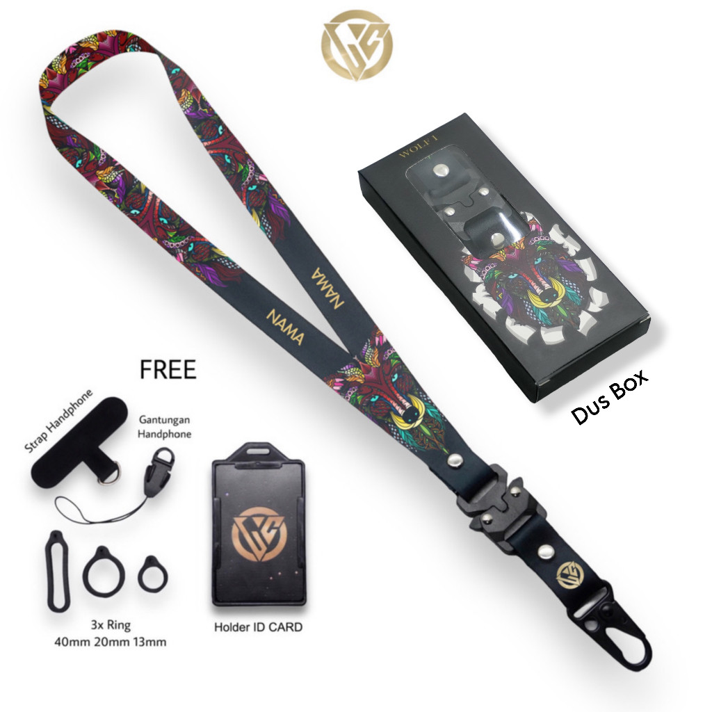 

Lanyard Craft Custom Nama Special Edition Wolf Series V1