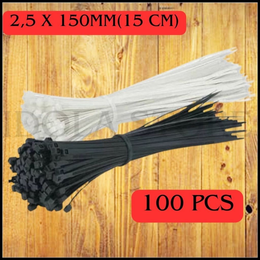 

Kabel Ties 2.5x150mm isi 100pcs Nylon Cable Tie 15cm Insulock Tis 15 cm 2.5 x 150 mm Insulok pcs