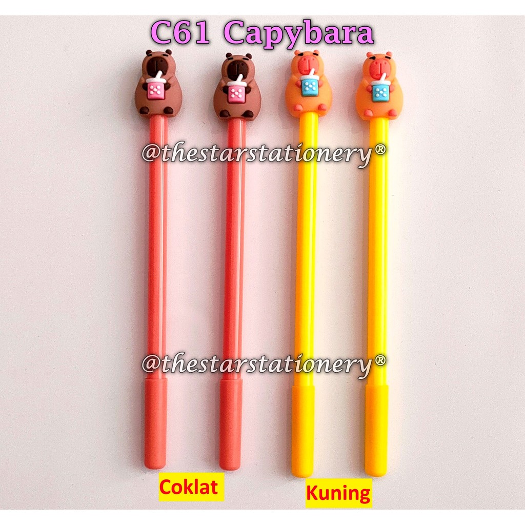 

(1 Biji) Gelpen Capybara C61 / Bolpen GXIMP C61 Capybara / Gelpen Kepala Capybara