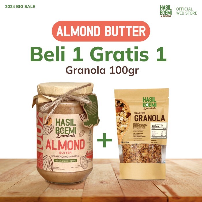 

New Arrival Makanan Sehat Natural bebas gula diet diabetes selai ALMOND u roti