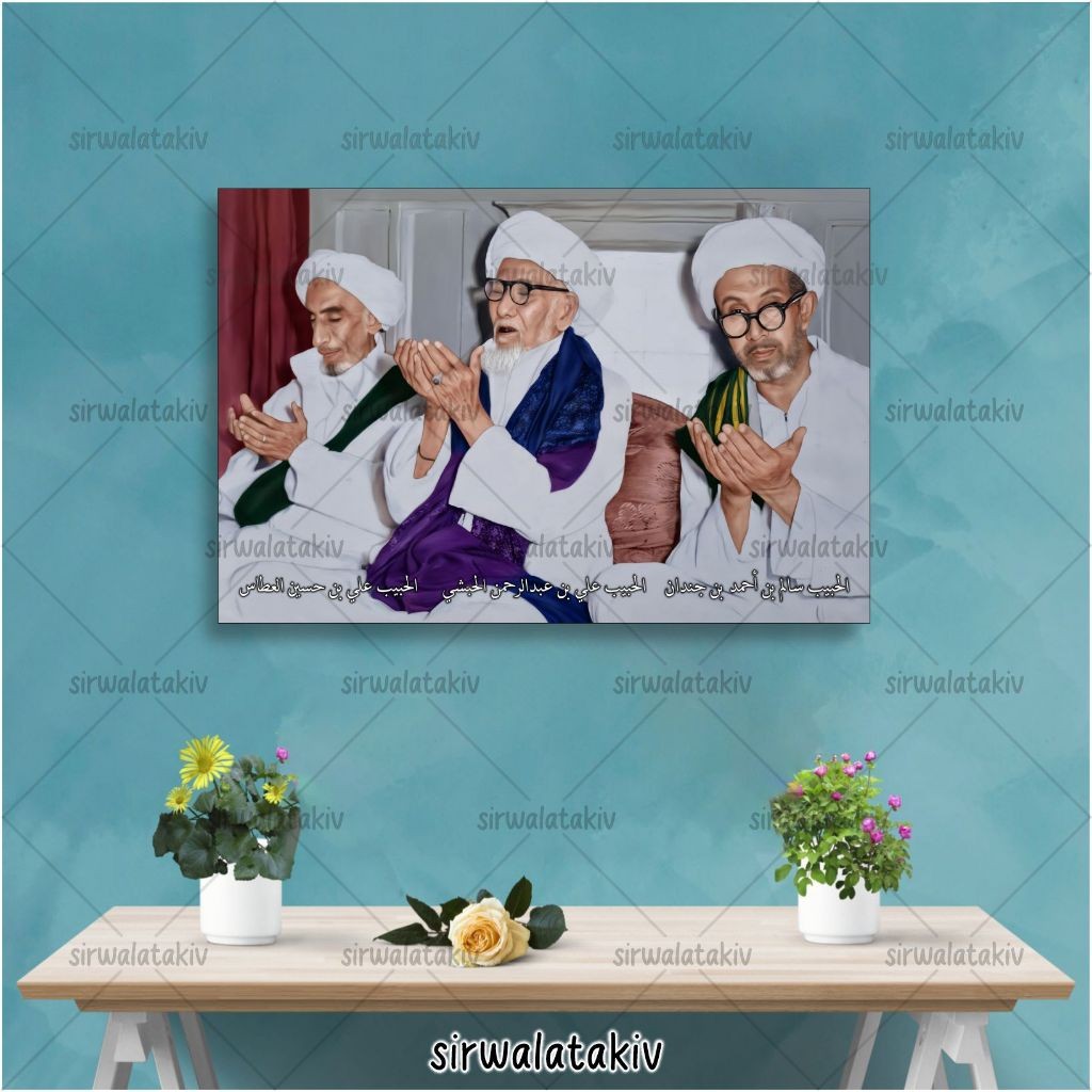 Wall Dekor - Habib Ali Al Athos - Habib Ali Al Habsyi - Habib Salim bin Jindan / Habib 3 Serangkai