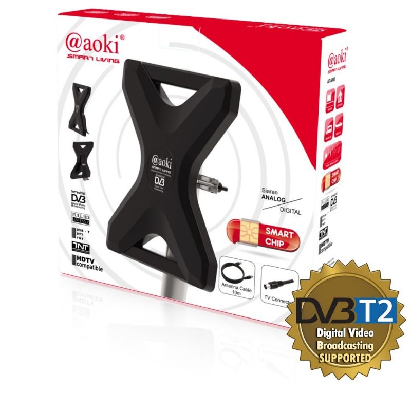 Antena Dalam / Luar Digital & Analog Aoki AT-5000 Smart Chip