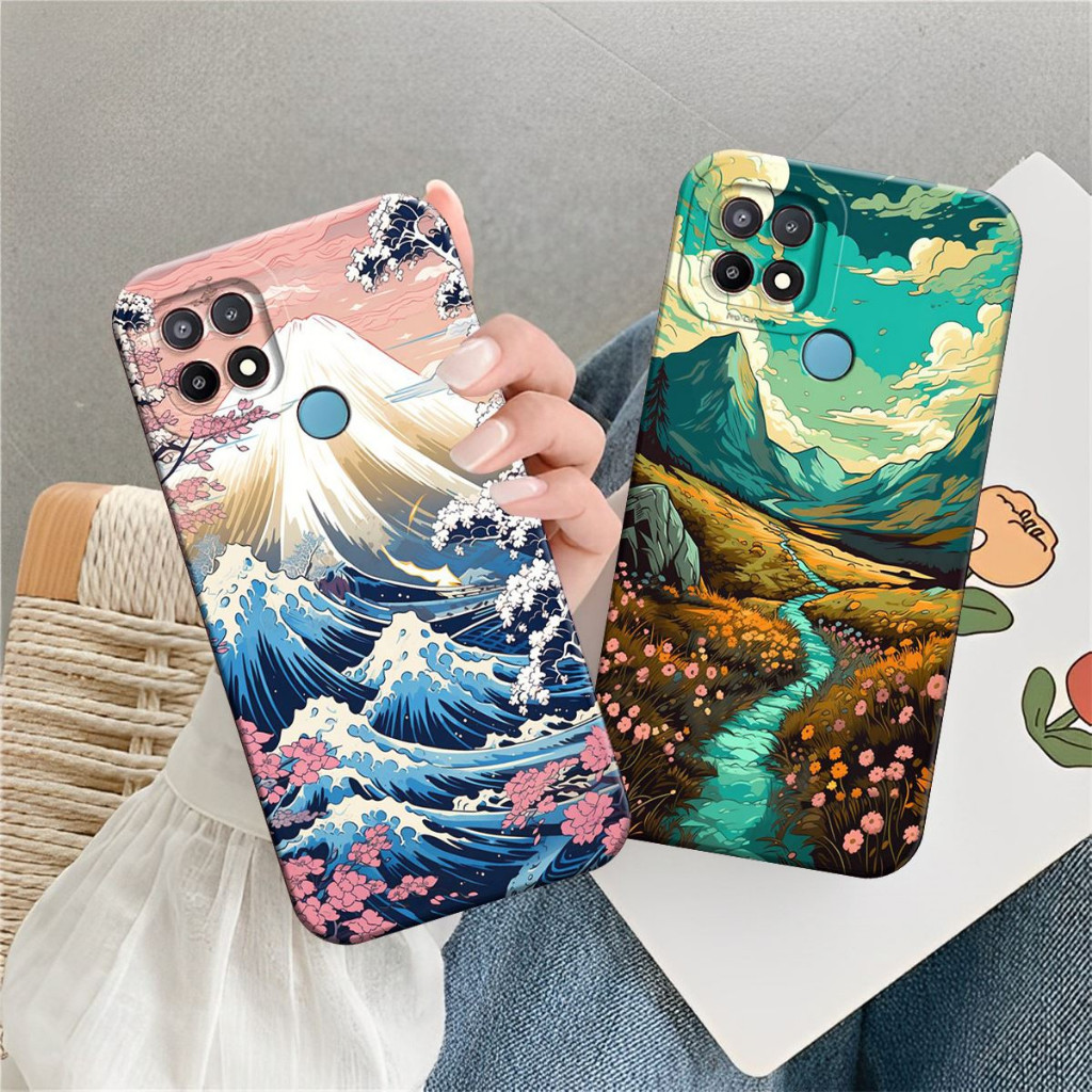 KIYOWOCASE [Sf1] Softcase Oppo A15/A15s/A35 Aesthetic panorama Case - Case hp - Prokamera Case - Cas