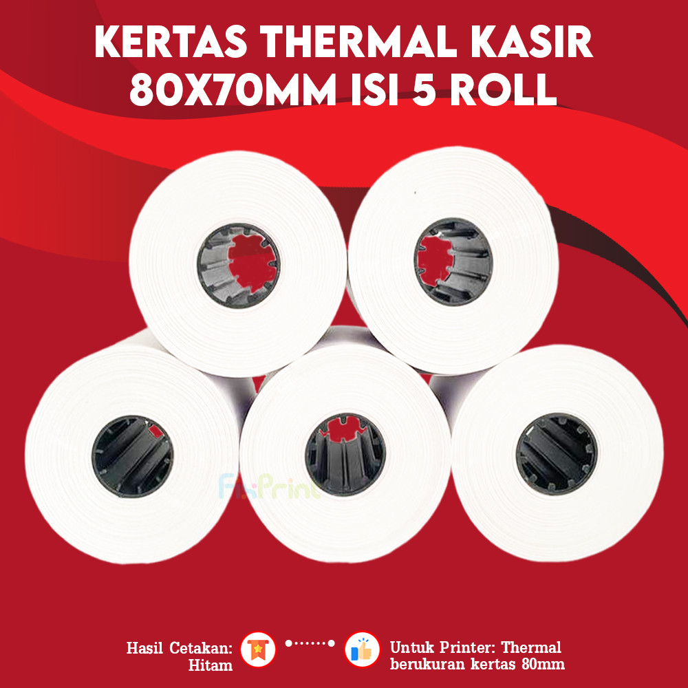

Kertas Struk Kasir 80x70mm 80x80mm Kertas Thermal Continous Paper Roll 80x80mm 80x70mm New