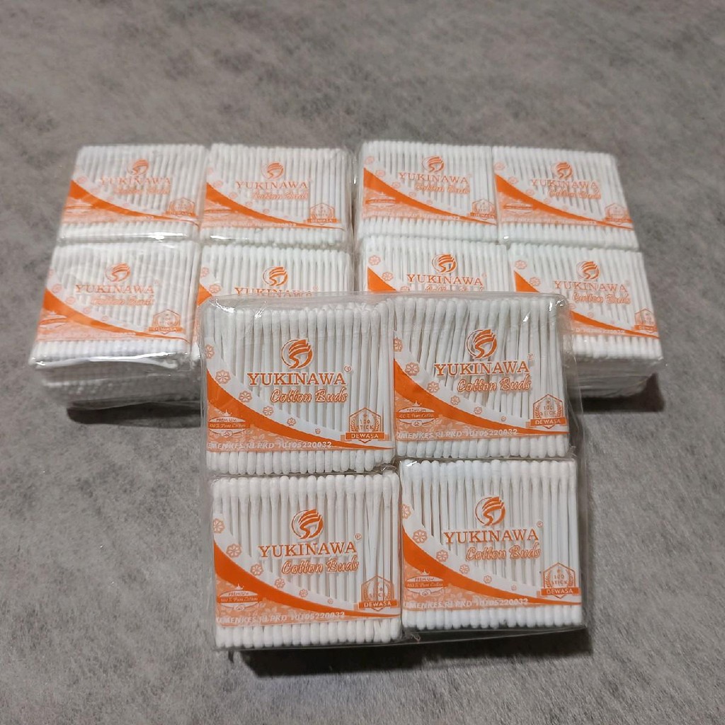 Cotton Bud Yukinawa Dewasa & Baby Cotton Bud Murah 12 Pcs