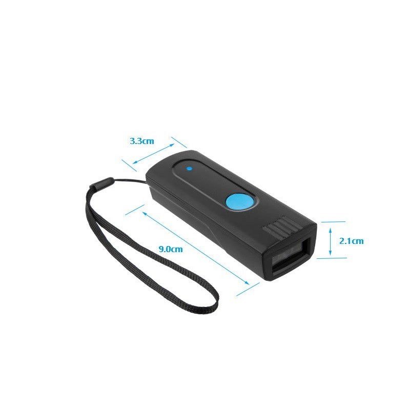 

Mini Pocket Barcode Scanner Wireless Bluetooth Instant Upload or storage Mode Optional Support IOS Android Windows System