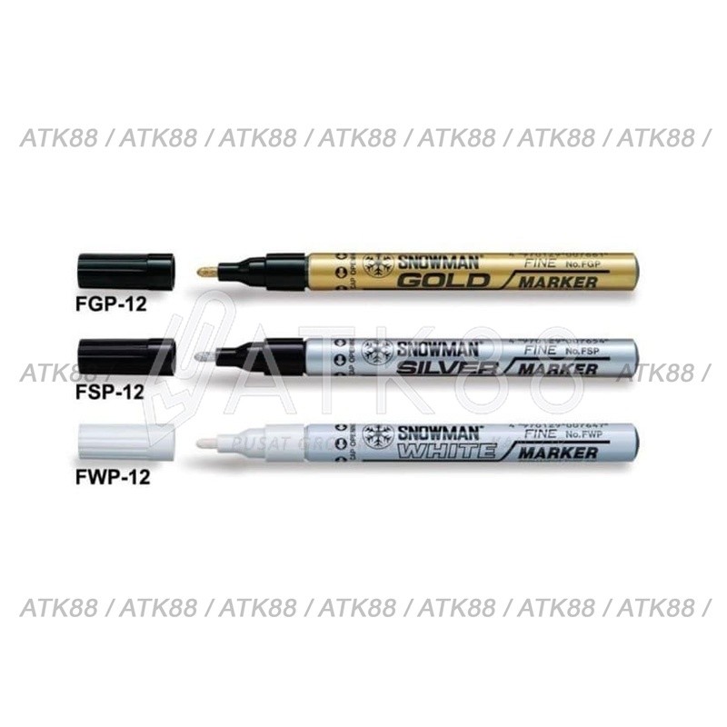 

Spidol Permanent Paint Marker Fine Snowman White / Silver / Gold