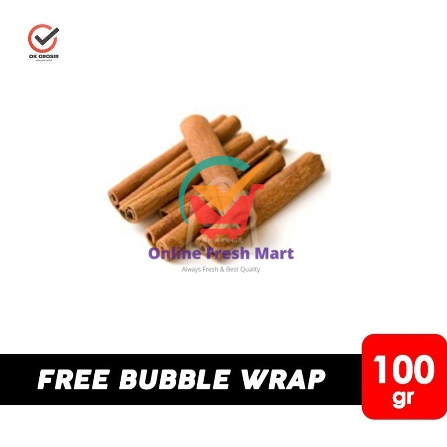 

Kayu Manis Batang / Cinnamon Stick (100 gr) - Online Fresh Mart Denpasar
